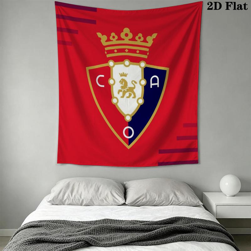 CA Osasuna Wall Tapestry Aesthetic Wall Hanging Printed Fabric Blanket Decorative Tapestries for Bedroom Living Room Home Decor