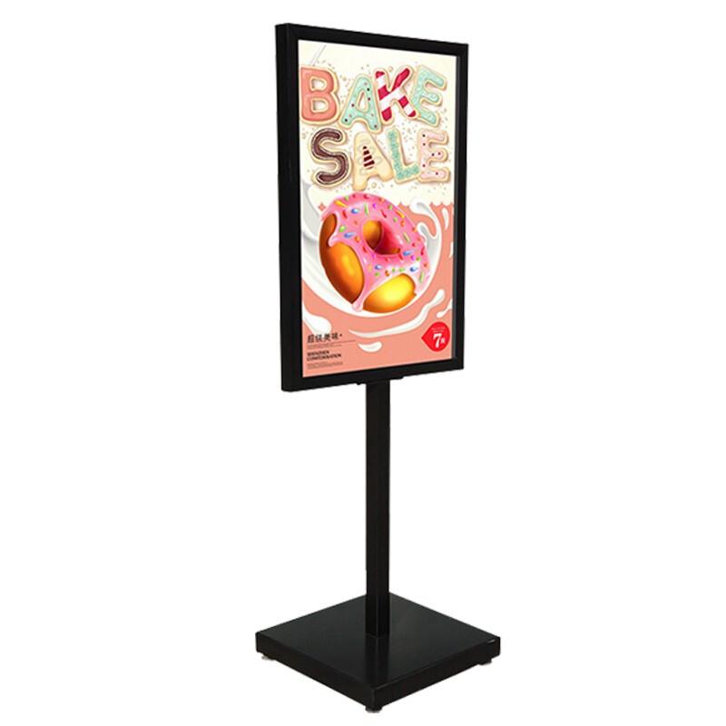 Black Iron Floor Display Stand for KT Board, Apple Design (50x70cm)