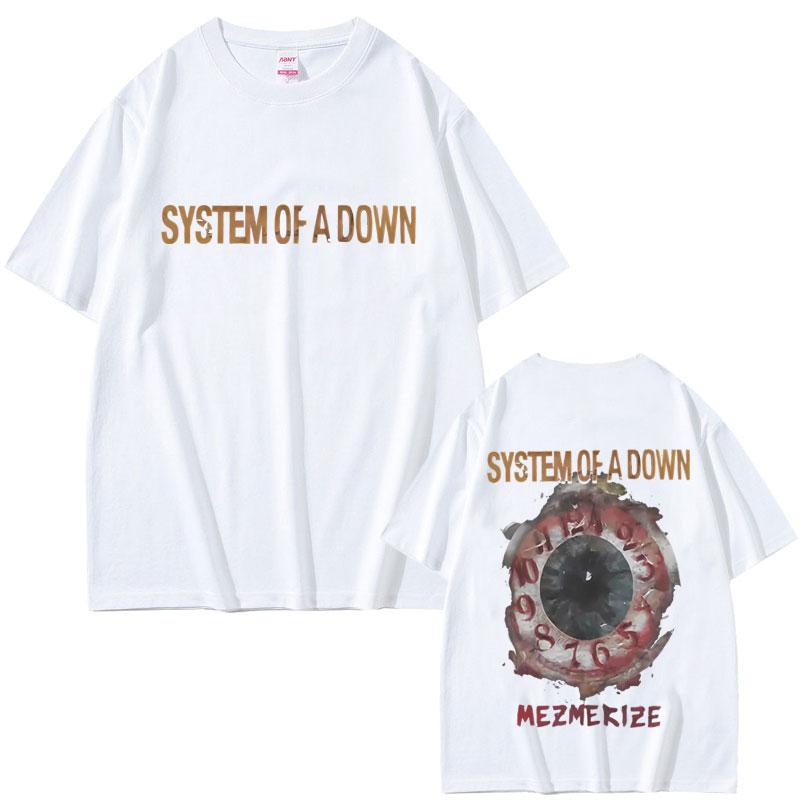 System of A Down Mezmerize Men's and Women's Gothic Rock Fashion Trend Extra-large Summer Print 100% Pure Cotton T-shirt