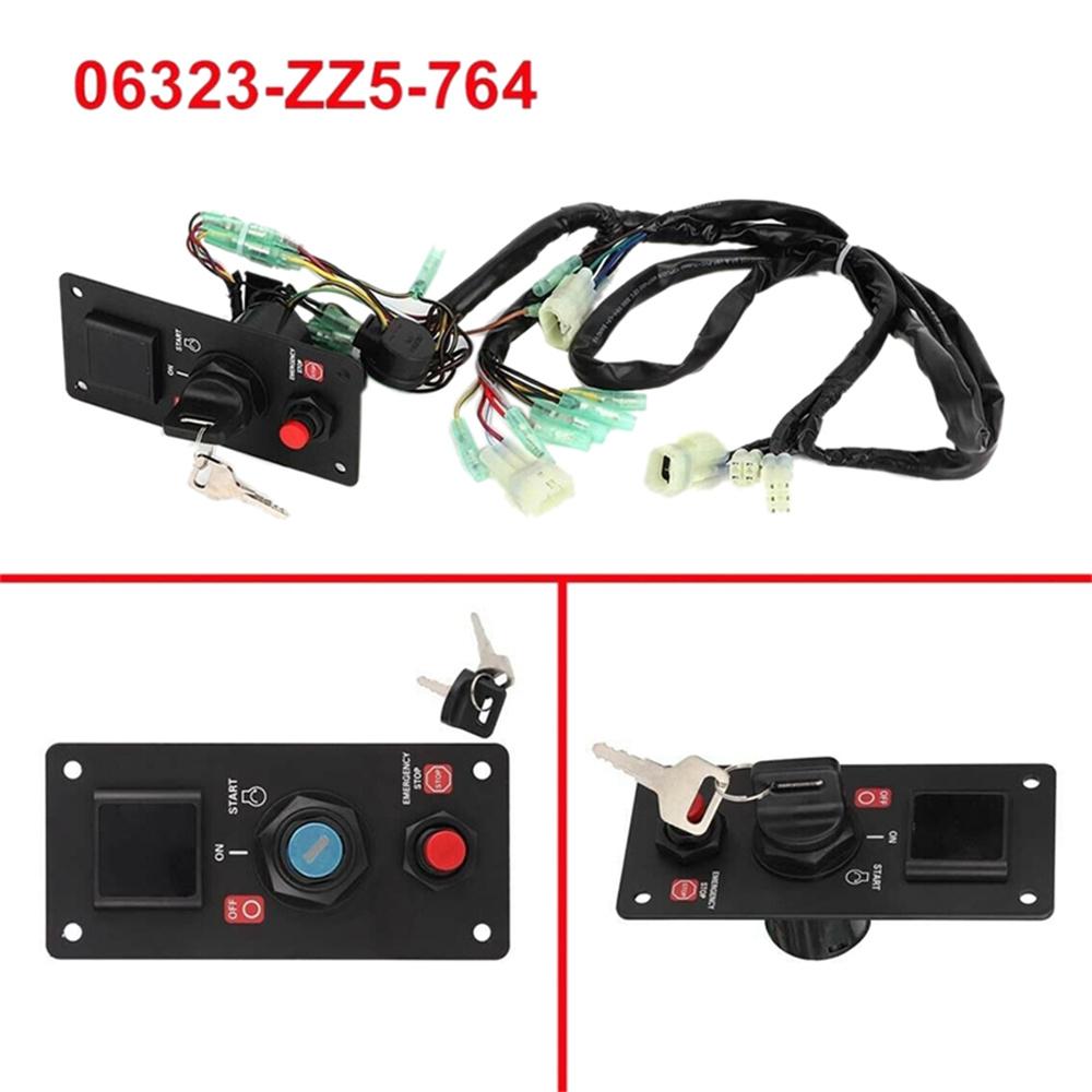 Single Ignition Key Switch Panel Kit 06323-ZZ5-764 Fit For Honda Outboard Engine