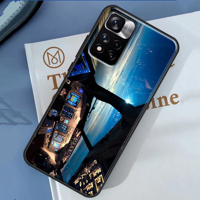 Aircraft Airplane Fly Travel Case For Xiaomi Redmi Note 13 12 11 9 10 14 Pro 9S 10S 11S 12S Redmi 14C 10C 12C 13C Cover