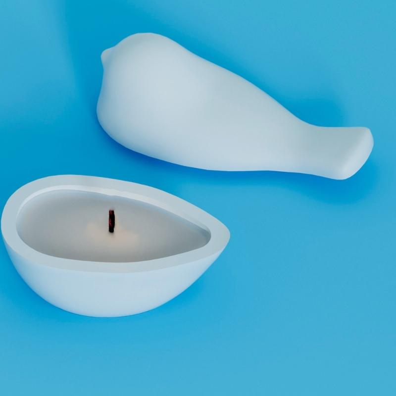 Flexible Silicone Molds for Creating Candle Stand Tealight Holder Mold Bird Shaped Candlestick Desktop Ornament Mold