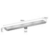 304 Stainless Steel Floor Drain Anti-Odor Bathroom Shower Drainage Rectangle Long Bath Drains for Kithchen Toilet 20-60cm