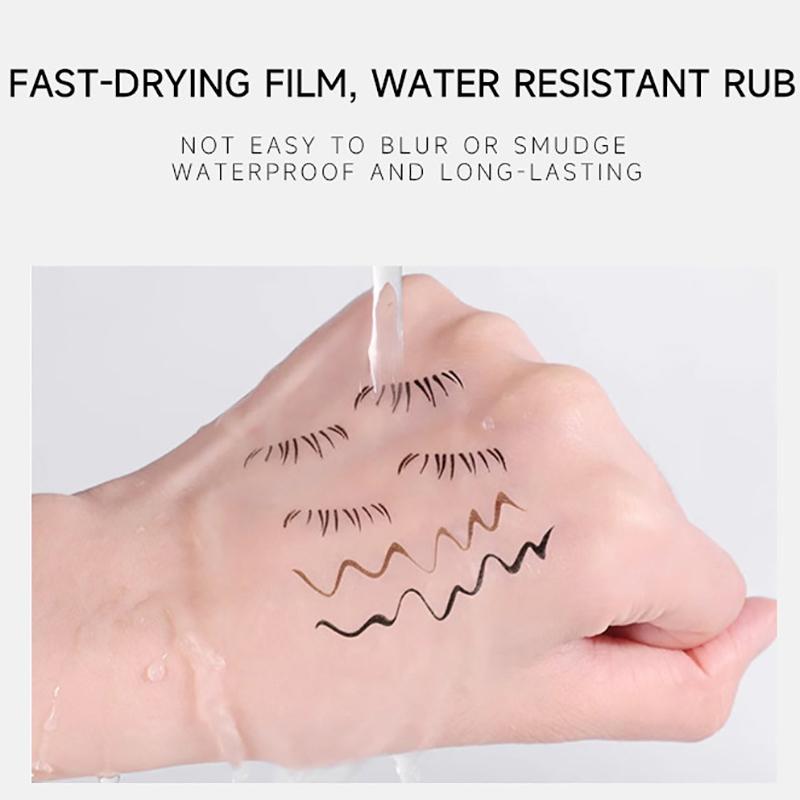 Waterproof Lower Eyelash Stamp Set Easy To Use Quick Dry Eye Liner Portable 0.01Mm Tip Lower Lash Stamp With Ink