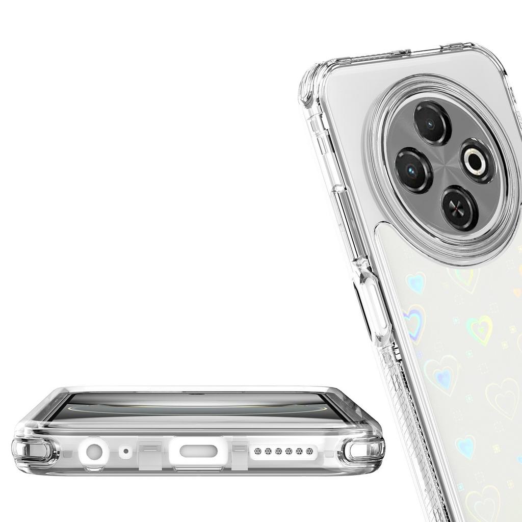 For TECNO Spark 30C 4G Case Precise Cutouts Acrylic TPU Clear Phone Cover with Laser-printed Film