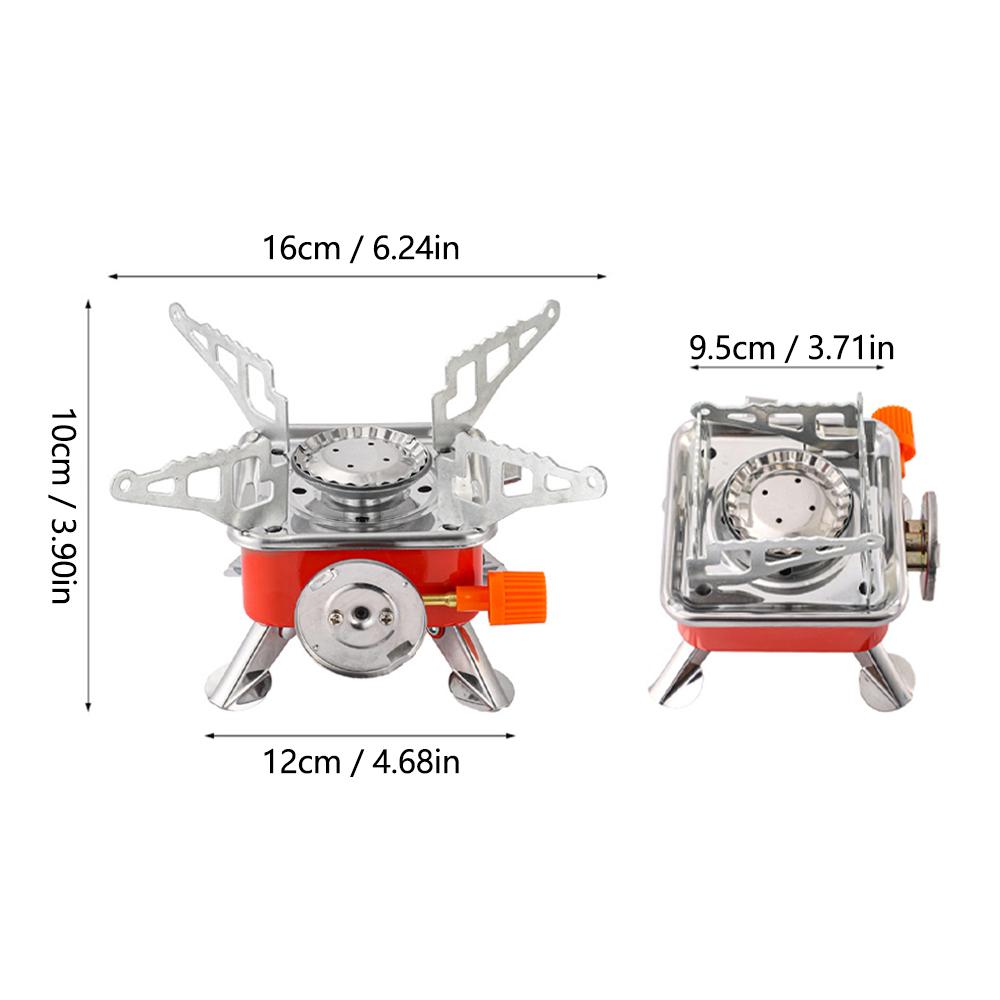 3500W Windproof Camping Gas Stove Foldable Portable Outdoor Burner With Piezo Ignition Lightweight Backpacking Stove For Hiking