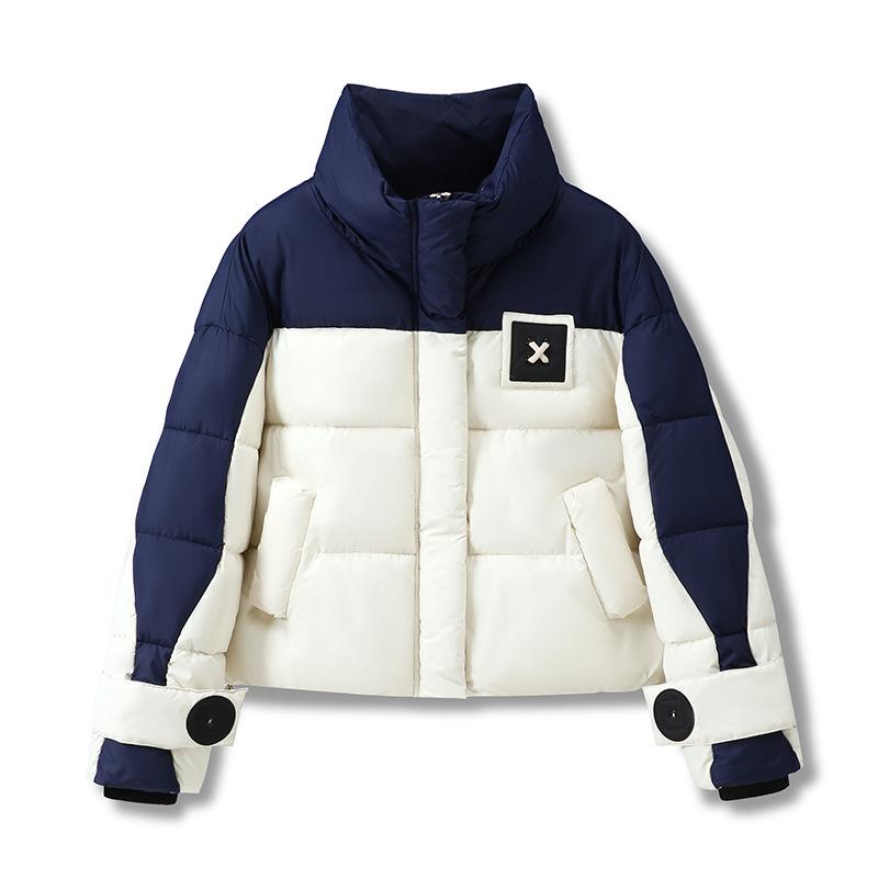 

Утолщенная короткая пуховая хлопковая куртка женская в зарубежном стиле корейская версия свободная приталенная модная куртка зимняя теплая куртка-пуховик с наполнителем XL