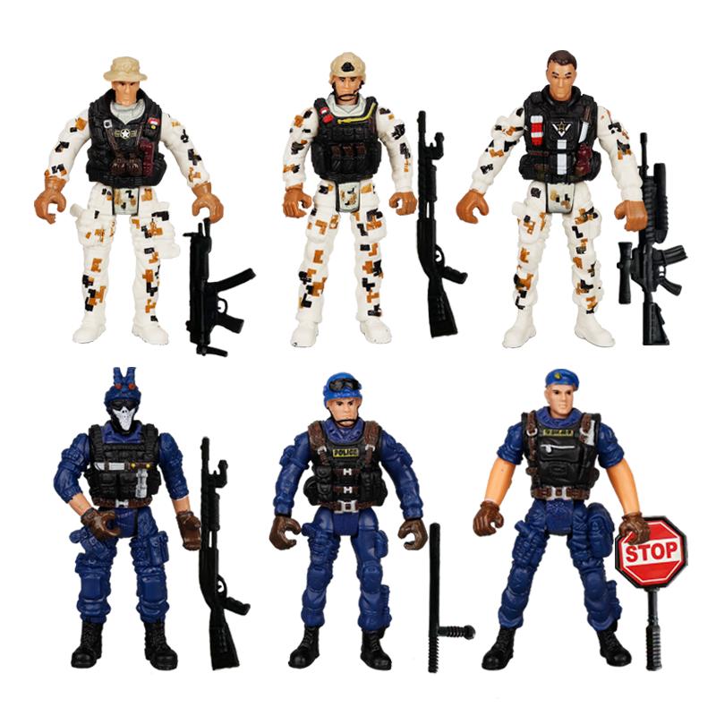 4inch Army Men Special Forces Soldiers Fireman Action Figures Playset Military Modle Toys For Kid Boy Christmas Lovely Gifts
