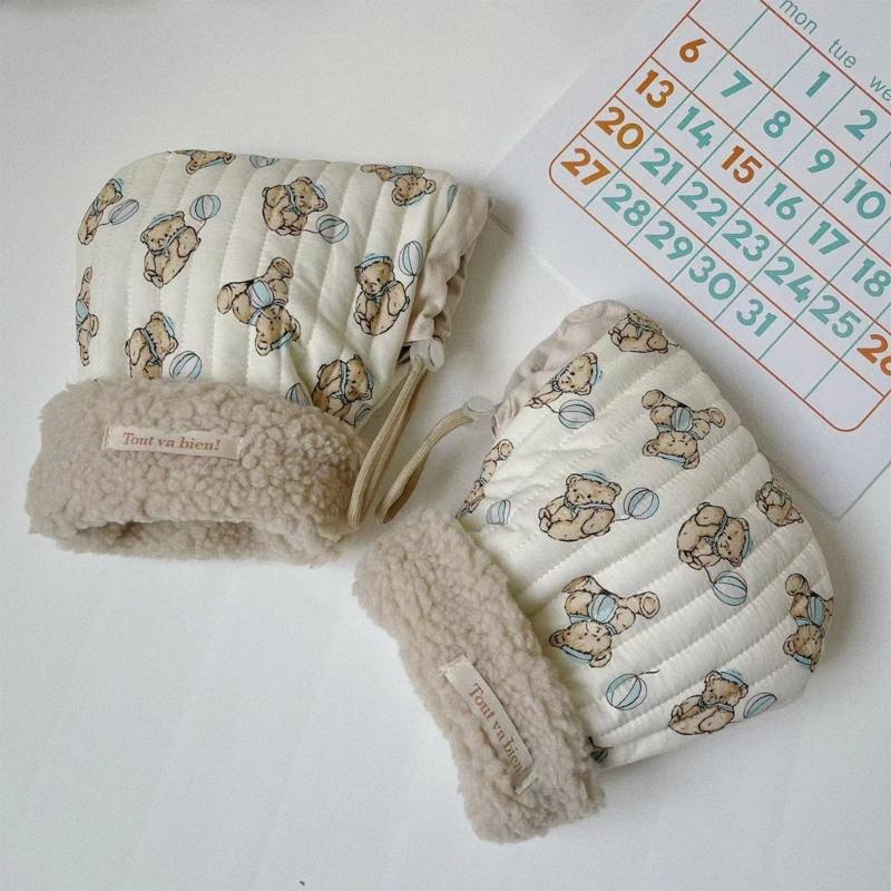 Children's Scooter Gloves Cartoon Pattern Warm Mittens for 3-10T Boys Girls Windproof Balance Bike Riding Gloves
