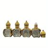 4pcs/set 6ml Luxury Golden Essential Oil Roller Bottle Refillable Perfume Bottle Glass Roll-On Essential Oil Bottle Cosmetics
