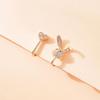 2PCs/Set Gold Silver Cartoon Rabbit Heart Fake Nose Ring Hollow Butterfly Heart U-shaped Nose Clip Body Jewelry