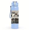 1PC Vintage Room Furniture Rectangular Print 750ml Colorful Plastic Sports Water Bottle Leakproof Pop Up Lid with Straw for Outdoor Work Home Use