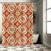 Exquisite Modern Geometric Shower Curtain Orange White Gold Black Waterproof Fabric for Bath Decoration Home Furnishing