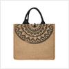 Ethnic Wind Linen Bag Female Korean Version Large Capacity Bucket Handbag Linen Single Shoulder Span Bag