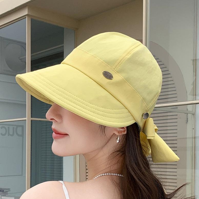 Equestrian hat women's fashion hanging mask casual visor summer UV protection face small versatile cap