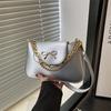 Korean Shoulder Chain Handbag 2025 Spring New Simple Versatile Bag Bow Decorative Messenger Bag