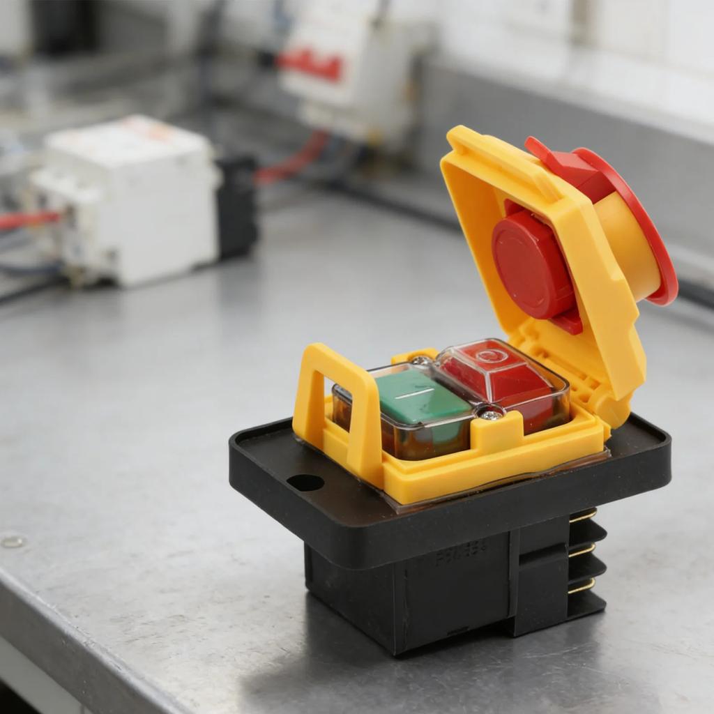 Industrial Pushbutton Switch With 6 Pins Waterproof Electromagnetic Design For KJD22 Perfect For Lathe Machines And Drills