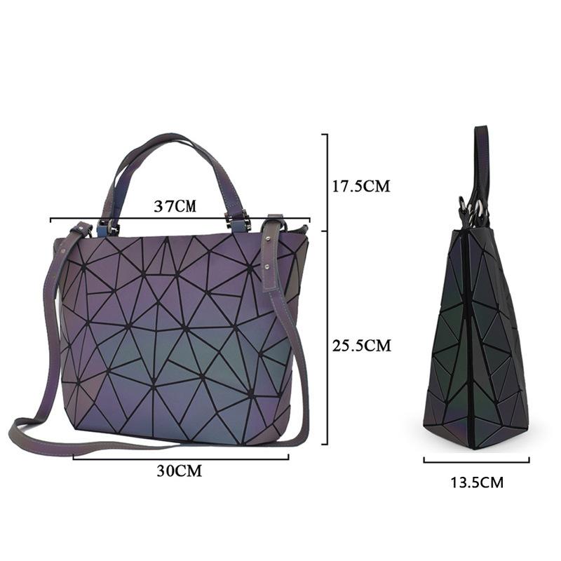 Neue Geometrische Bucket Bag Umhängetasche Damen Große Kapazität Messenger Bag Rhombus Tragbare Tragetasche