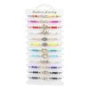 Bohemian Hand-woven Colorful Seed Bead Adjustable Bracelet with Rhinestone Connector