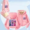 Zweiteiliges Fleece-Set „Hexenjagd“ im K-Pop-Stil für Kinder, ideal für Herbst und Winter, modische Kapuzenjacken für Jungen und Mädchen