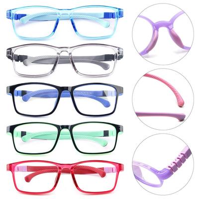 Children Boys Girls Eye Protection Computer Comfortable Eyeglasses Kids Glasses Ultra Light Frame Silicone