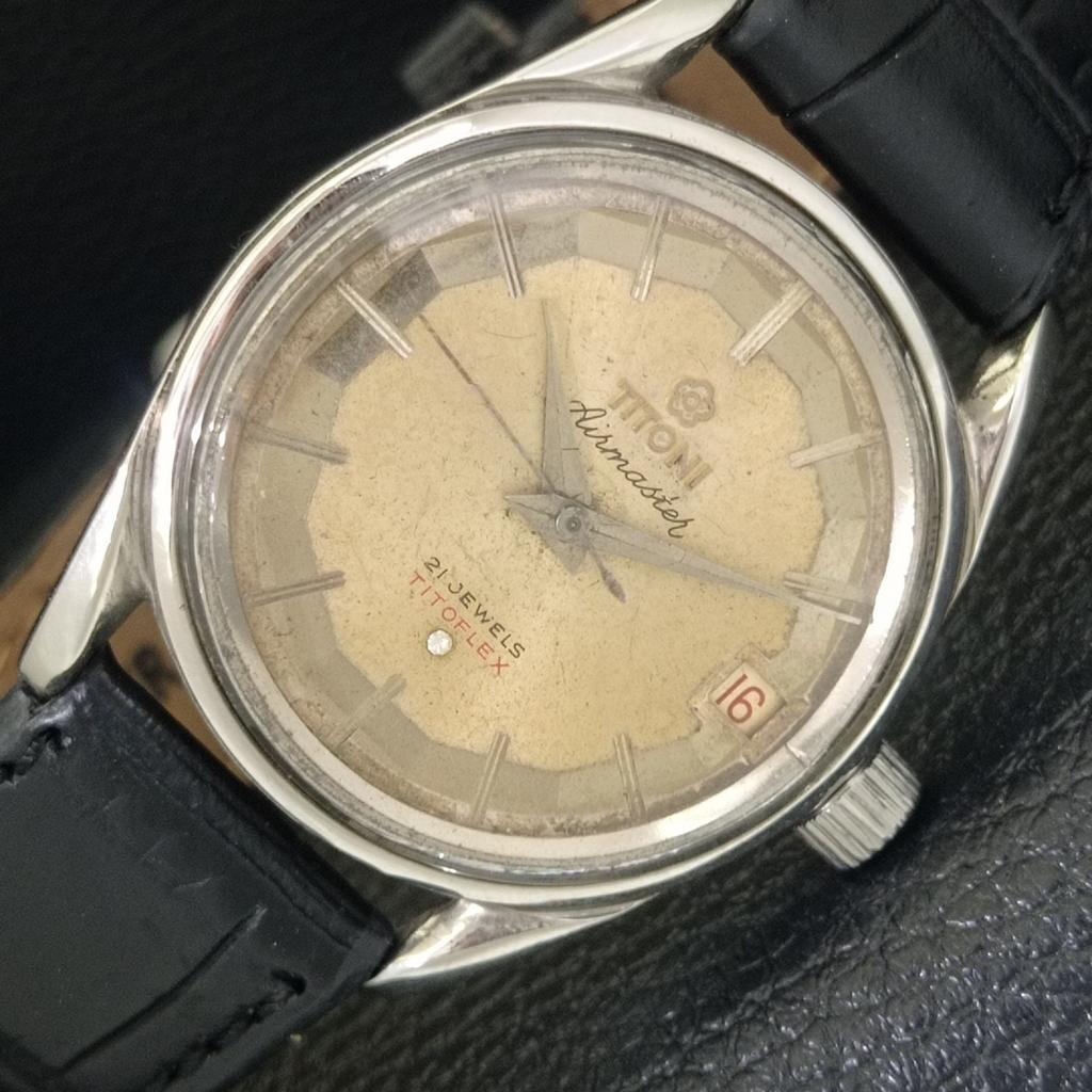 

TITONI AIRMASTER TITOFLEX VINTAGE HAND-WINDING SWISS MENS WATCH a703249-1 R213a-a703249