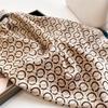 Xiaoxiang fashion light luxury scarf 91cm large square scarf twill silk headstyle printed scarf temperament versatile women's sunscreen shawl