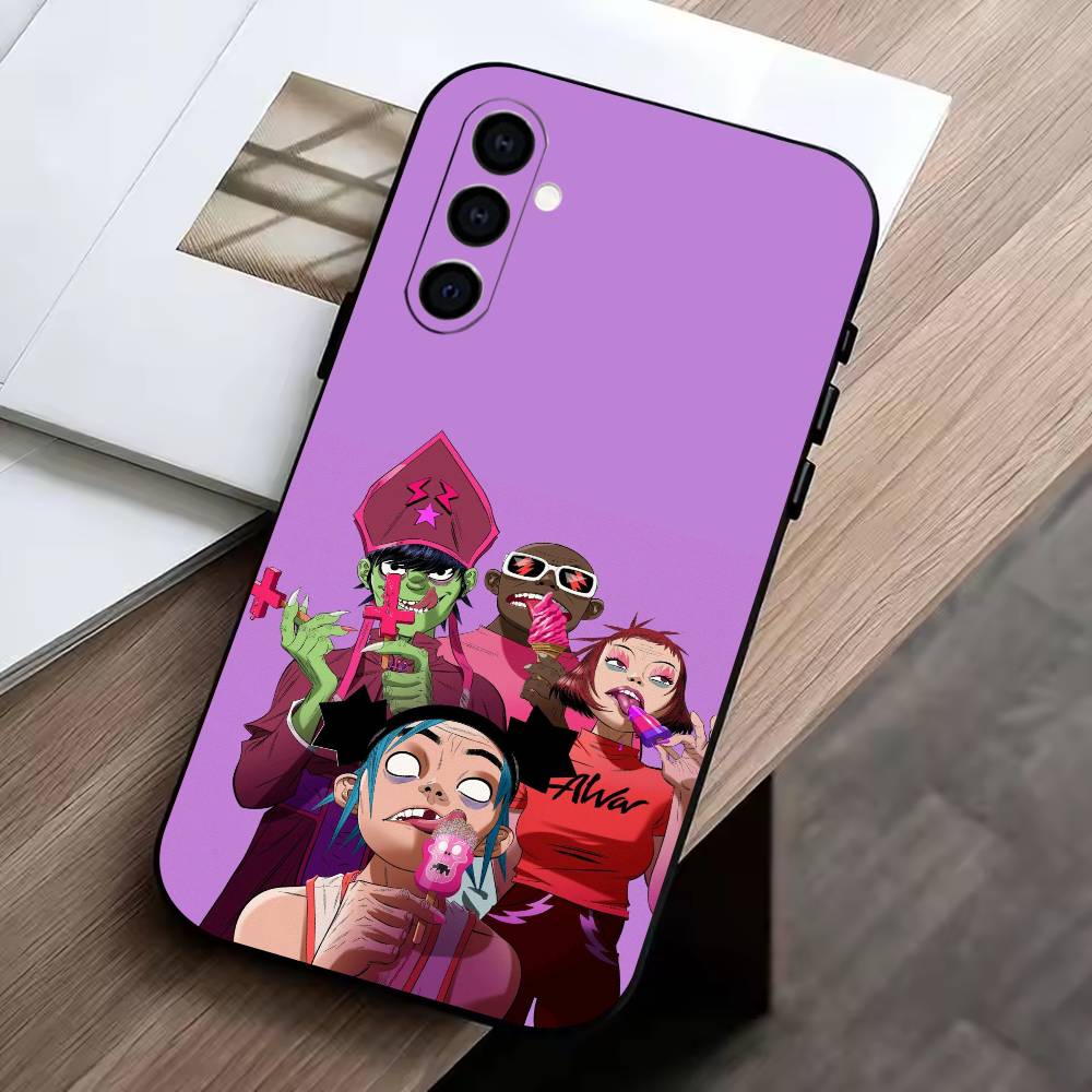 C-Gorillaz Anime Phone Case For Samsung Galaxy A73,A72,A71,A70,A53,A52,A51,Others Soft Black Cover