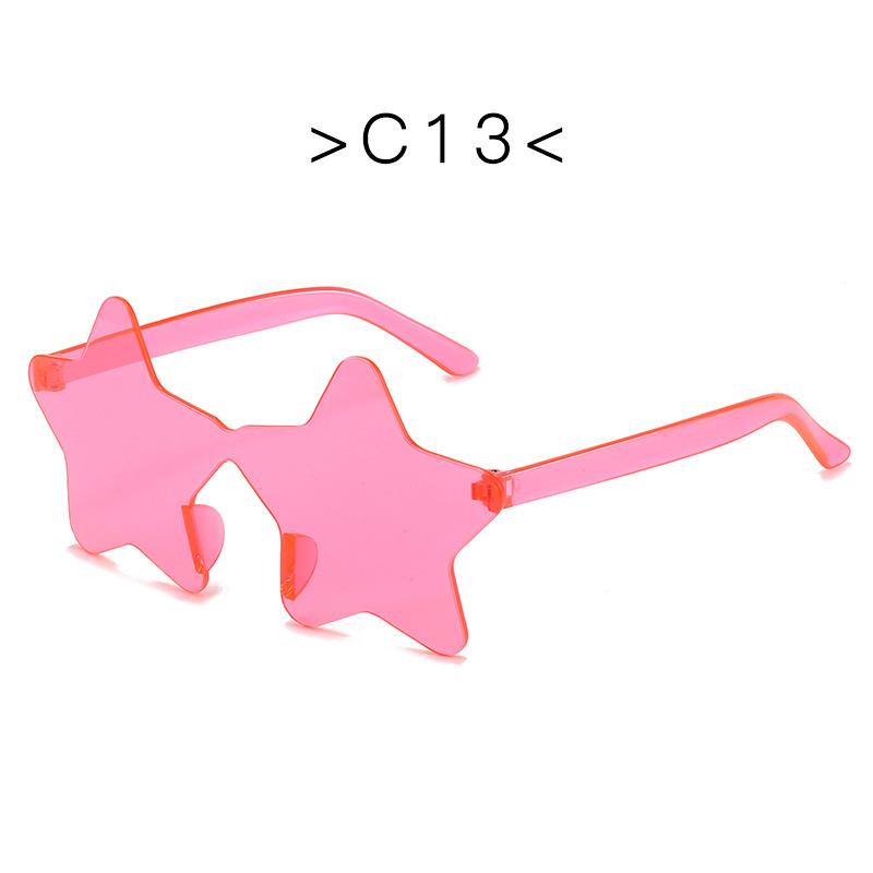 Nowe Modne Kolorowe Damskie Okulary Przeciwsłoneczne w Kształcie Gwiazd Vintage Cukierkowy Kolor Damskie Okulary Przeciwsłoneczne Zabawny Prezent na Halloween Okulary Party