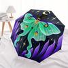 1pc Celestial Moth Print Automatic Open/close Folding Umbrella, Compact Portable Travel Umbrella, Perfect Birthday/Christmas, Cute Umbrella,
