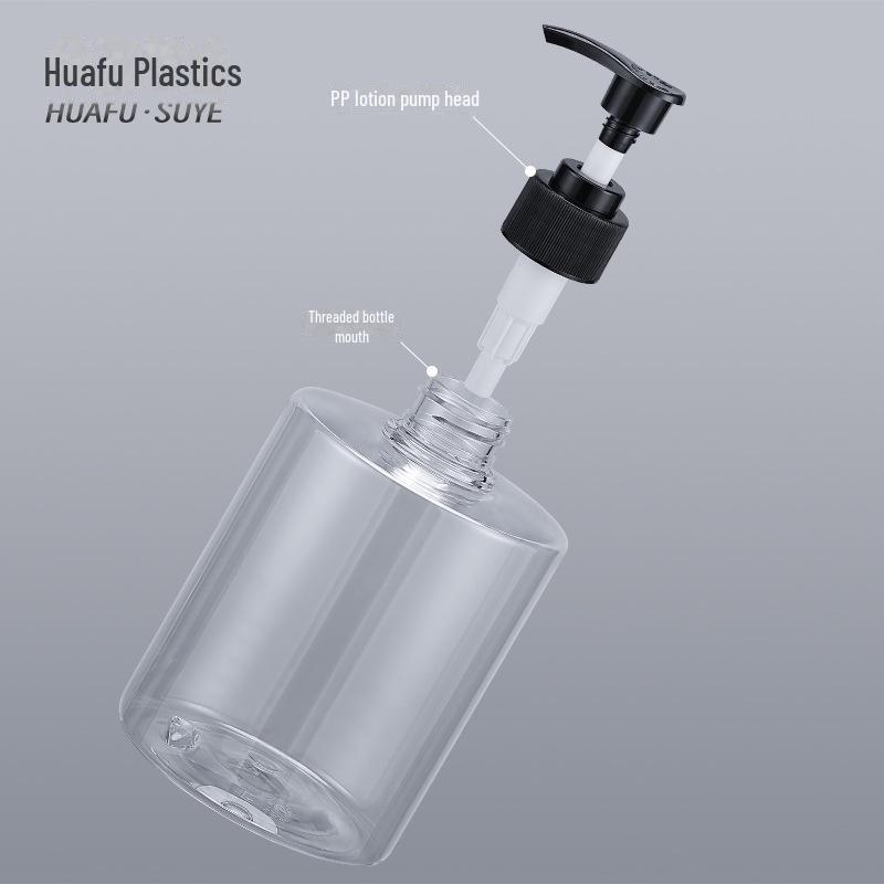 Sticlă transparentă din plastic PET de 500 ml pentru dezinfectant, loțiune, șampon și gel de duș