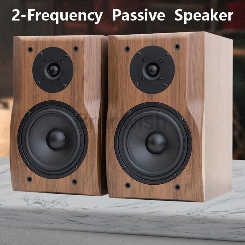 6.5 Inch Subwoofer Speaker Passive Bookshelf HiFi Speaker Two-Way Surround Sound Desktop Speaker Sound Box Power Speaker 200W