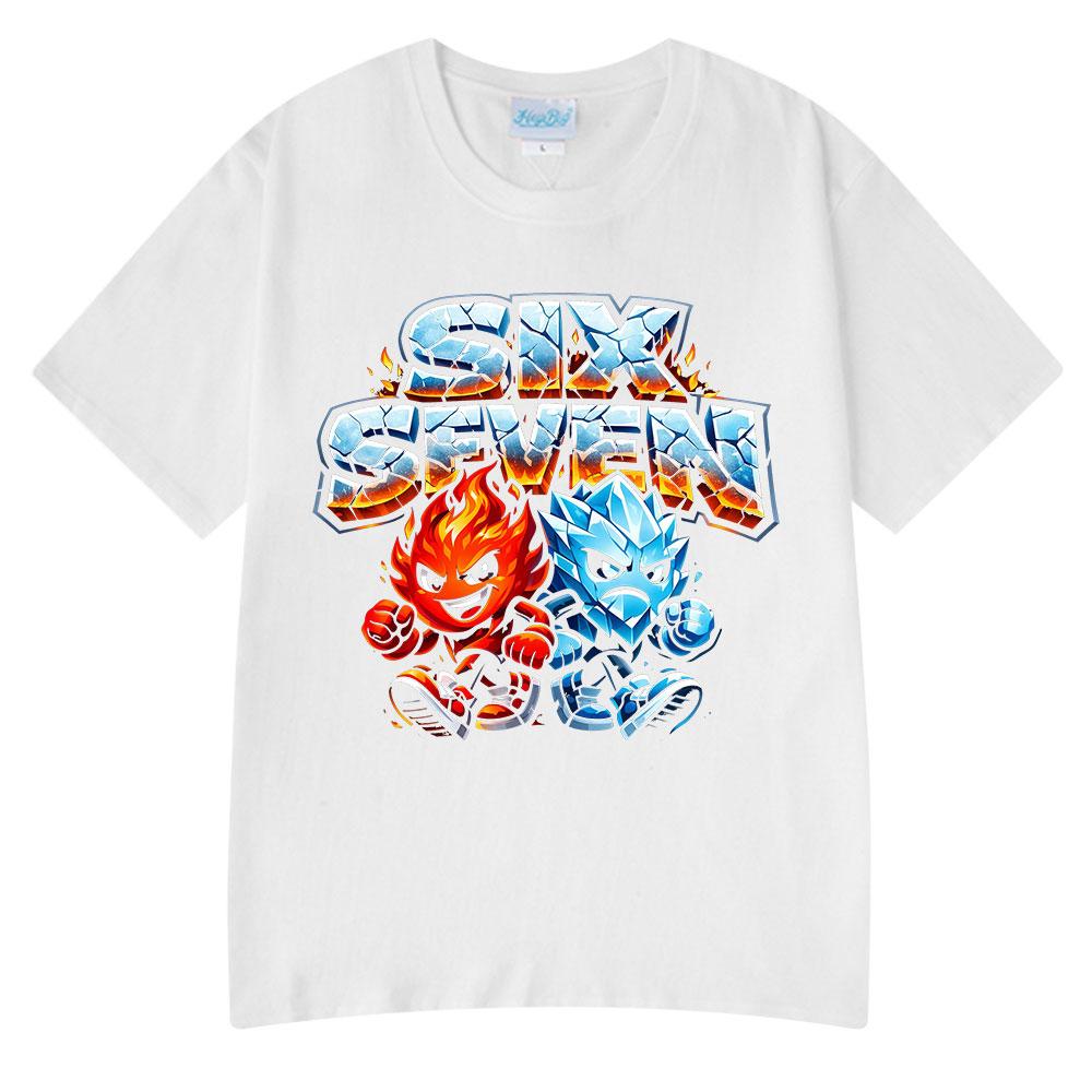 Six Seven Funny Cartoon 67 Meme T Shirts Unisex Women Clothing Fashion Harajuku Tshirt Summer Cotton Casual Short Sleeve Tshirts