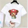 Summer New Arrival One Piece Pattern Tshirt unisex anime print casual shortsleeved fashionable streetwear top Y2K style