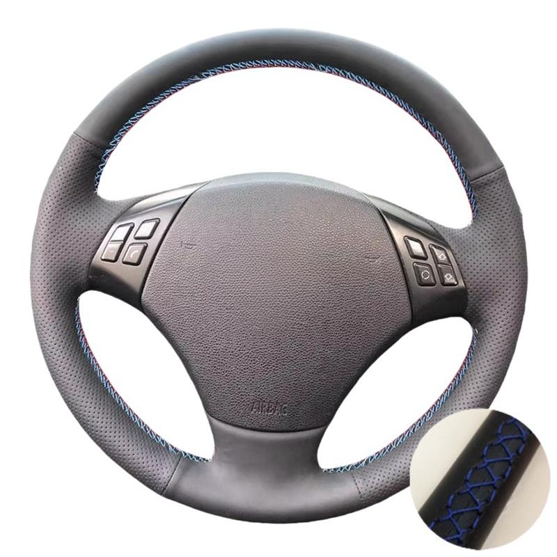For BMW 3 Series E90 E91 2005-2011 X1 E84 2010-2013 Perforated Leather Hand-stitched Car Steering Wheel Cover Protective Trim