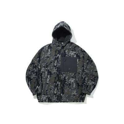 Li Ning Trendy Sports Series Hooded Zipper Full Print Loose Warm Jacket Men Jacket AFDVC75-2