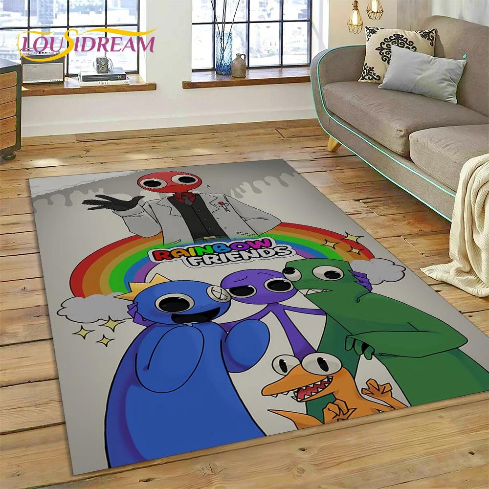 Game R-Rainbow Friends Cartoon Carpet Rug for Bedroom Living Room Home Sofa Decoration,Children Game Large Decor Floor Mat Gift
