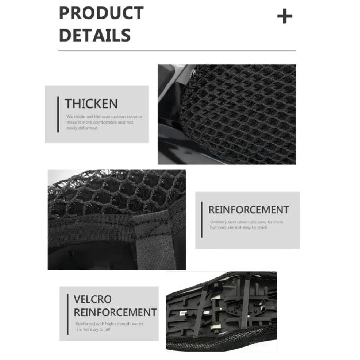 For Royal Enfield Himalayan 450 2024-Motorcycle Anti-Slip Saddle Pad 3D Honeycomb Mesh Seat Cover Breathable Cushion Protector