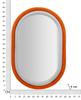 Wall Mirror Antony Orange Mix Velvet Cm 60X4X90