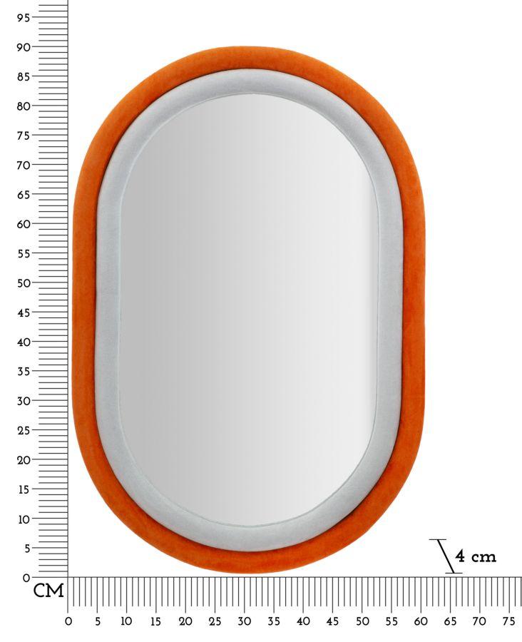 Wall Mirror Antony Orange Mix Velvet Cm 60X4X90