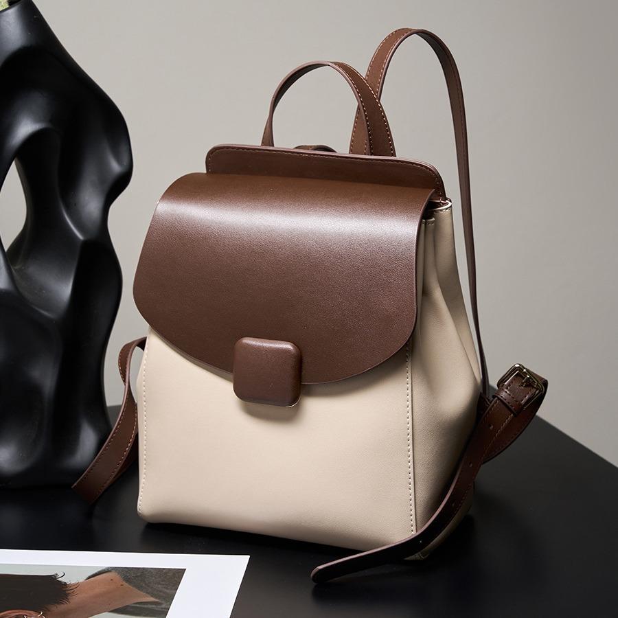 Rucsac Navetist de Capacitate Mare Rucsac de Călătorie Versatil Nou din Piele Ghiozdan Școlar pentru Studente