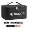 Qsdnr5 Große Kapazität Auto Logo Kulturtasche Reise Aufbewahrungsbox Auto Zubehör Für Skoda VRS Superb Yeti Octavia Enyaq Rapid Karoq