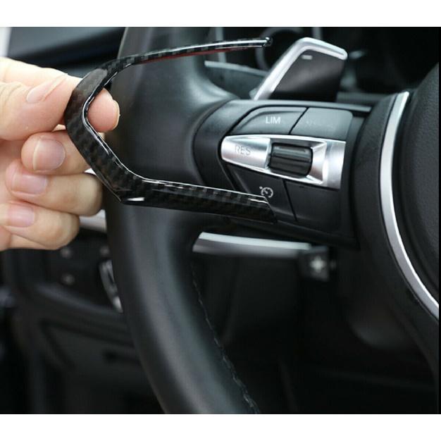 Carbon Fiber M Sport Steering Wheel Button Frame Trim ABS For BMW 3 5 M Series