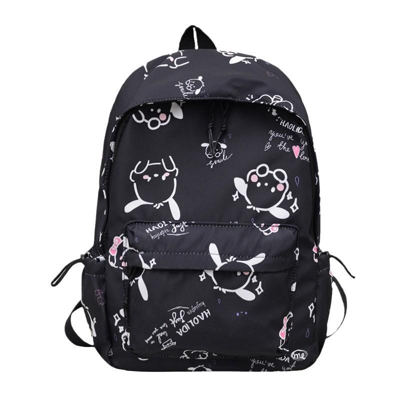 Schoolbag Backpack Women's Fashion Simple Mori School Junior High School Student School Bag Korean Edition Trend Graffiti Casual Backpack