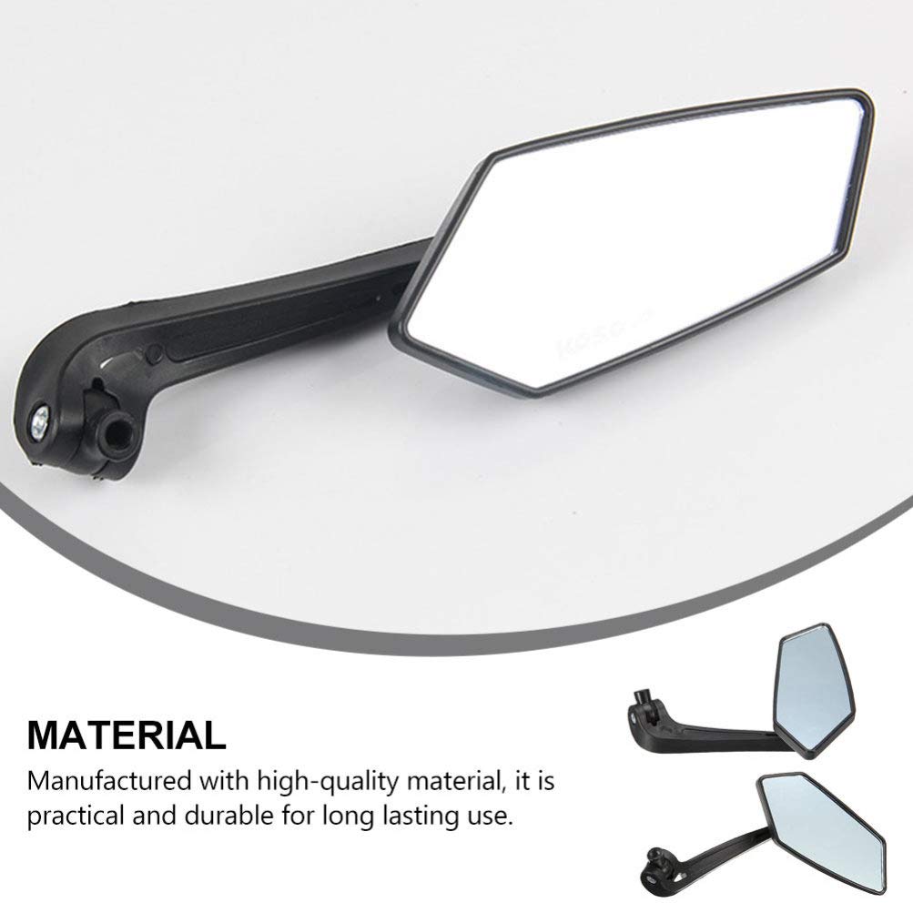 VORCOOL Motorcycle Mirror, Rearview Mirror, Left and Right Set, 0.4 Inches (10 Mm), 0.3