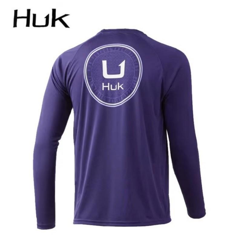 HUK Fishing Clothes Luya Long-sleeved Round-neck T-shirt Men's Sunscreen Quick-drying Breathable