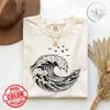 Retro Surf Beach Shirt, Ocean Wave Graphic Tee, Comfort Colors Summer Style, Cute Nature Lover Gift