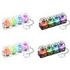 A 4-Button Fingertip Keyboard Keychain Rgb Keyboard Fidget Toy With Lights For Stress Relief Decompression Calming Accessories S