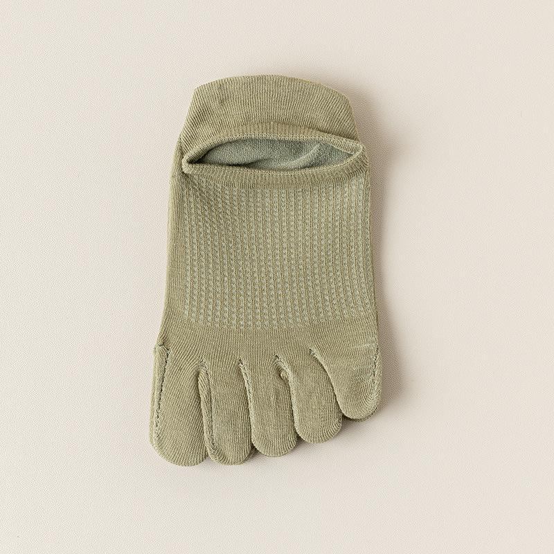 

Мужские летние сетчатые дезодорирующие носки-лодочки из хлопка с пятью пальцами (Мелкий, Невидимый) One Size зелёный