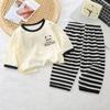 Children's Home Clothes Set Summer Pure Cotton Boys' Pajamas Girls' Air Conditioning Clothes Baby Summer Style